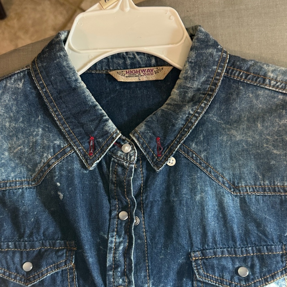 Denim Button-Up Shirt